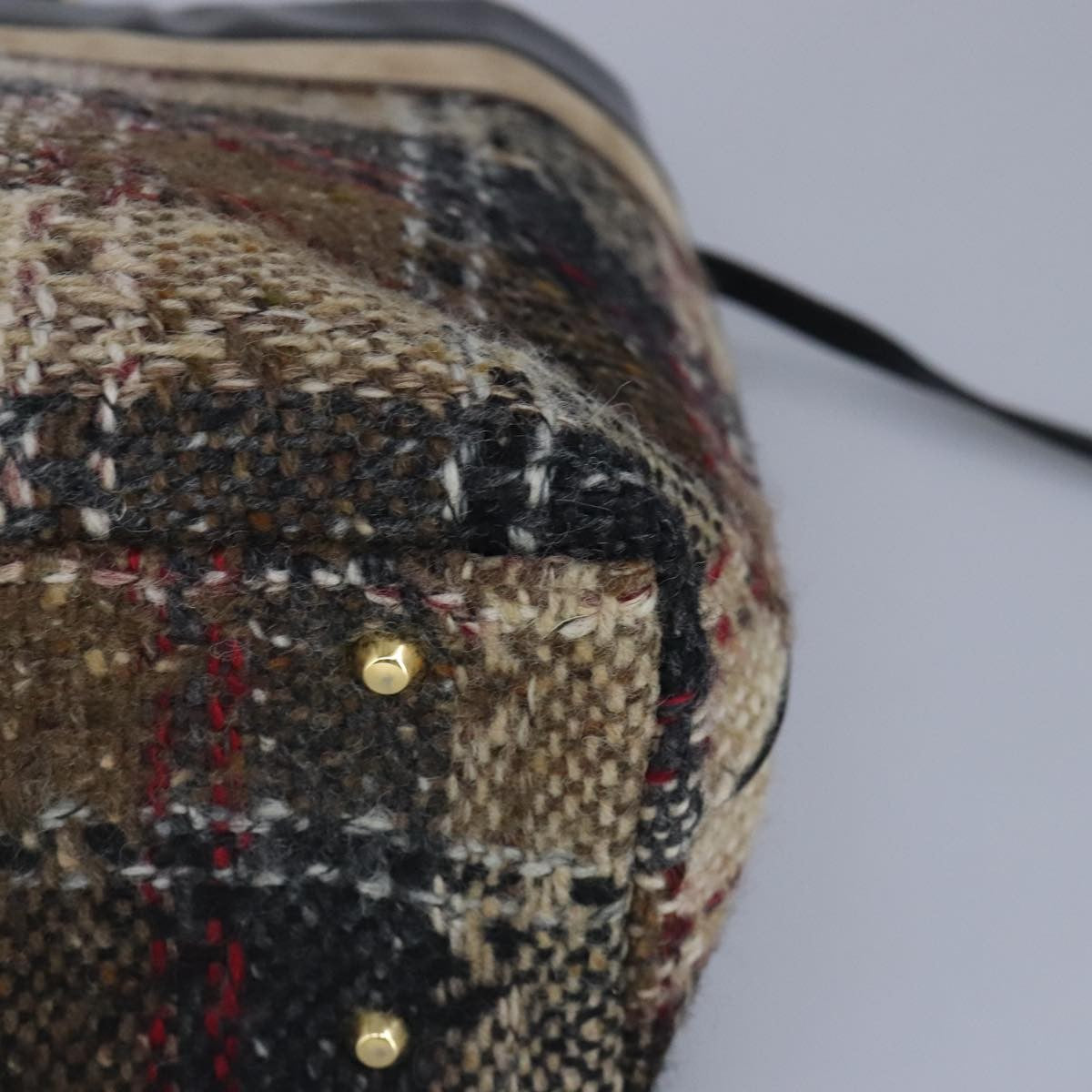 Burberry Vintage tote bag Wool, BEIGE, WOOL, Tote bag