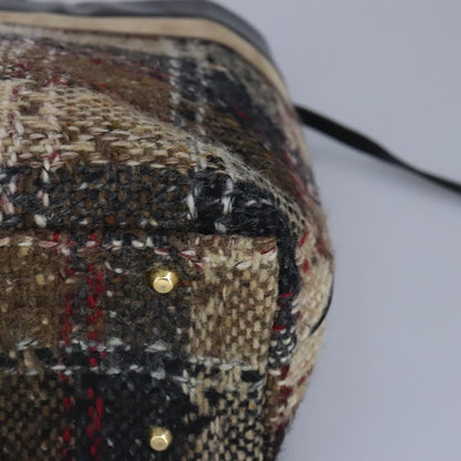 Burberry Vintage tote bag Wool, BEIGE, WOOL, Tote bag