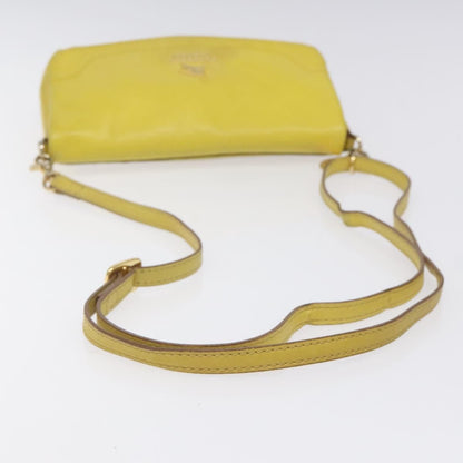 Burberry Flap Shoulder Bag Leather, YELLOW, LEATHER, Shoulder bag