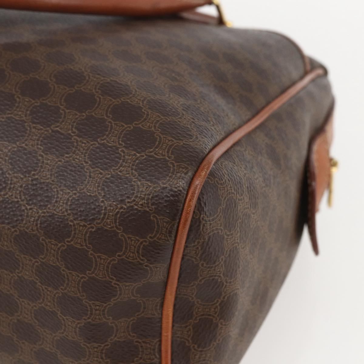 Celine Macadam Handbag Macadam with leather, BROWN, PVC, Handbag