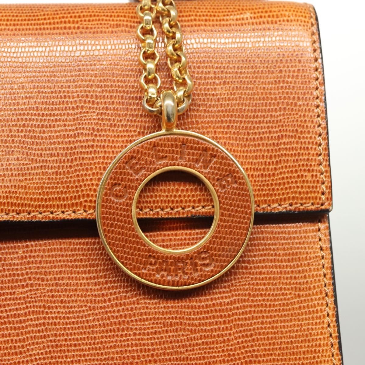 Celine Vintage Logo Top Handle Bag Leather, BROWN, LEATHER, Handbag