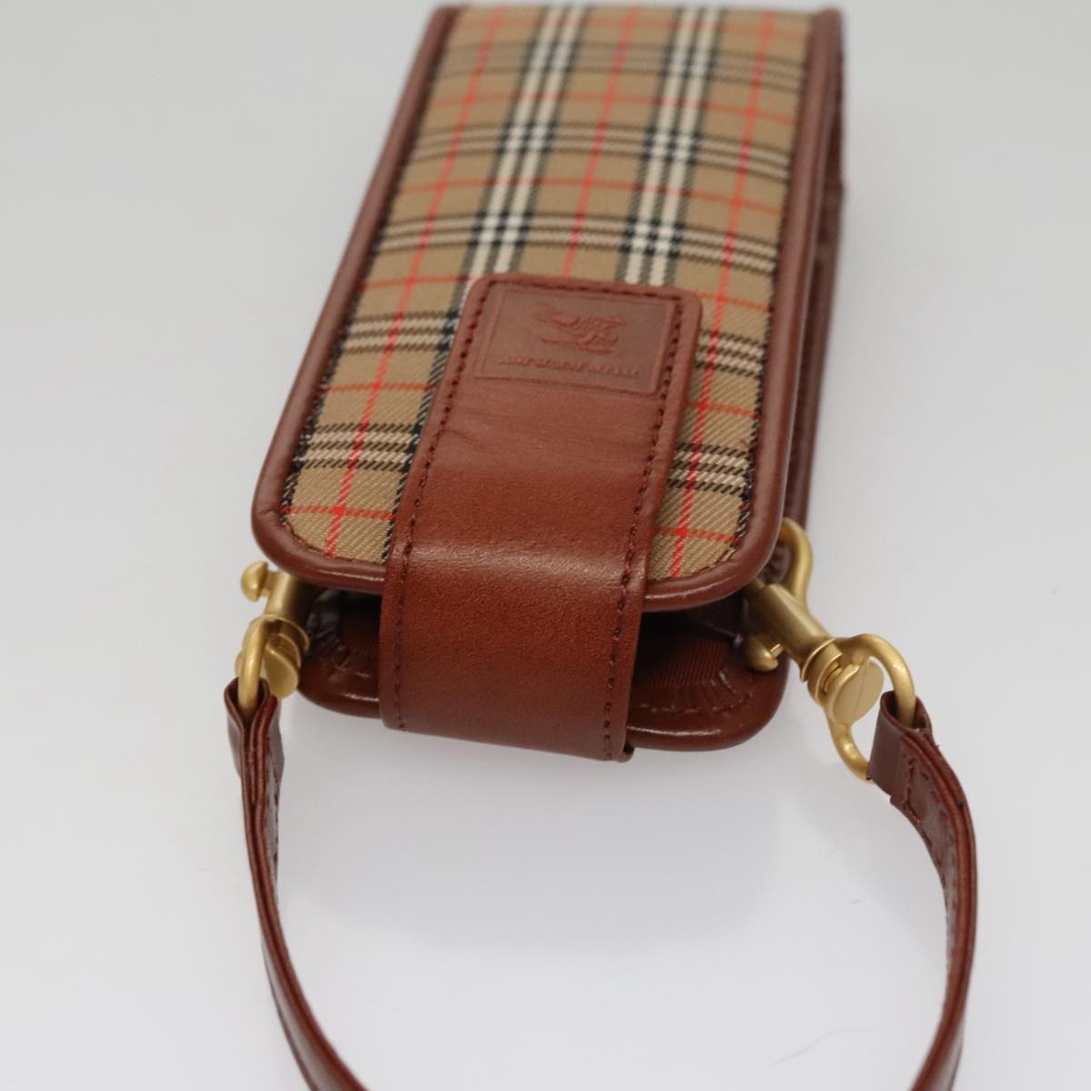 Burberry Nova check Pochette Canvas, BEIGE, CANVAS, Clutche & pouche