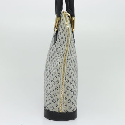 Louis Vuitton Alma Handbag Mini Lin, BLUE, CANVAS, Handbag