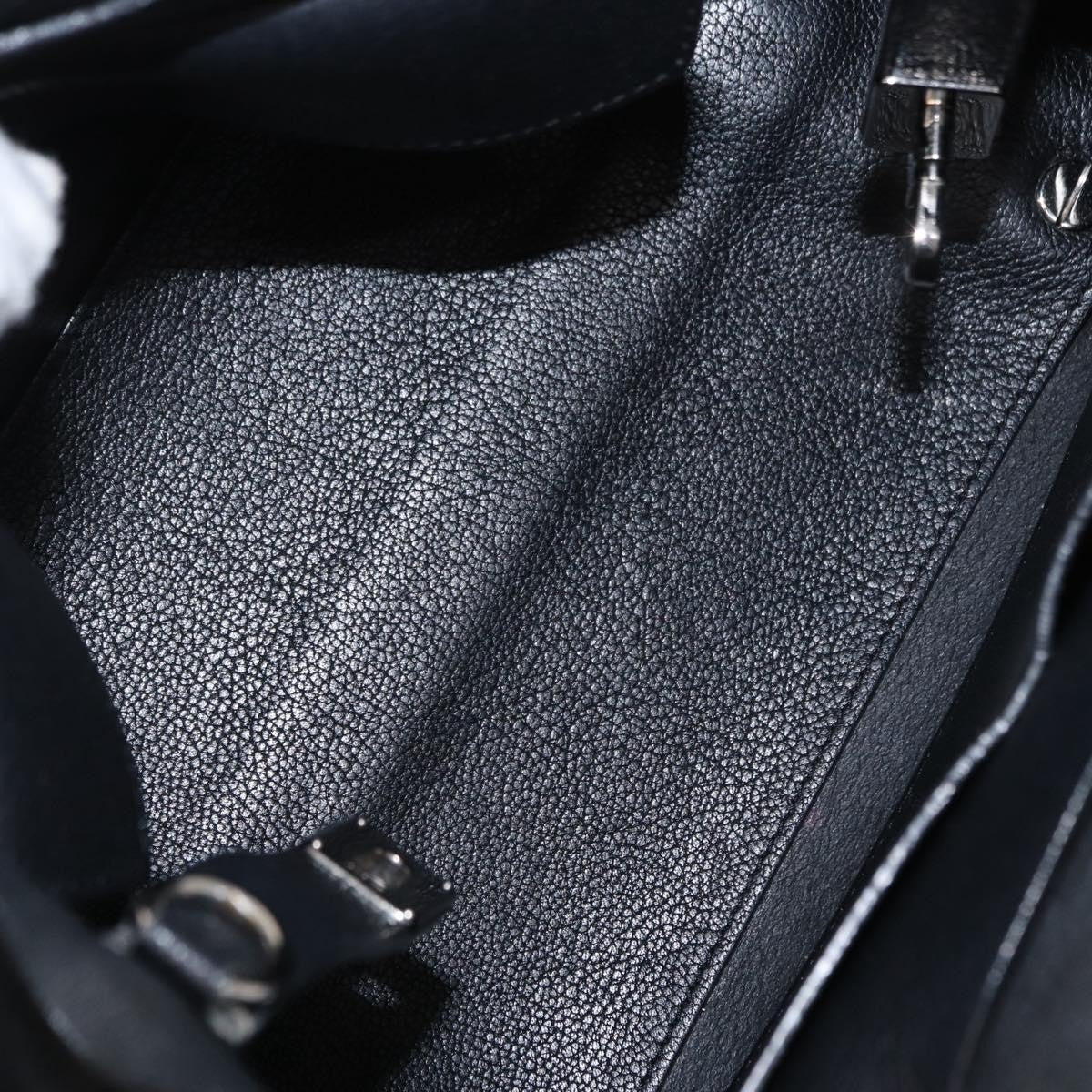 Christian Dior Open Bar Bag Leather, BLACK, LEATHER, Handbag