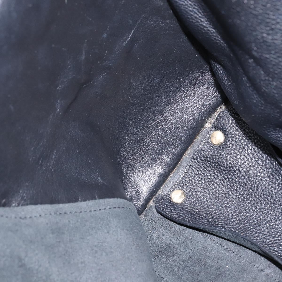 Salvatore Ferragamo Amy Tote Pebbled Leather, BLACK, LEATHER, Tote bag