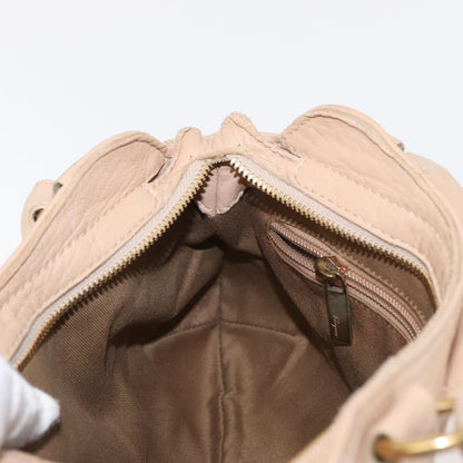 Salvatore Ferragamo Gancini handbag Leather, BEIGE, LEATHER, Handbag