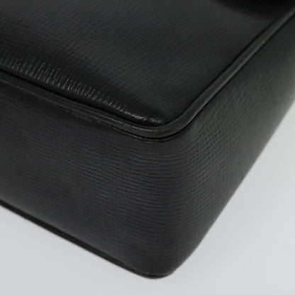 Celine Vintage Circle Logo Crossbody Bag Leather, BLACK, LEATHER, Crossbody bag