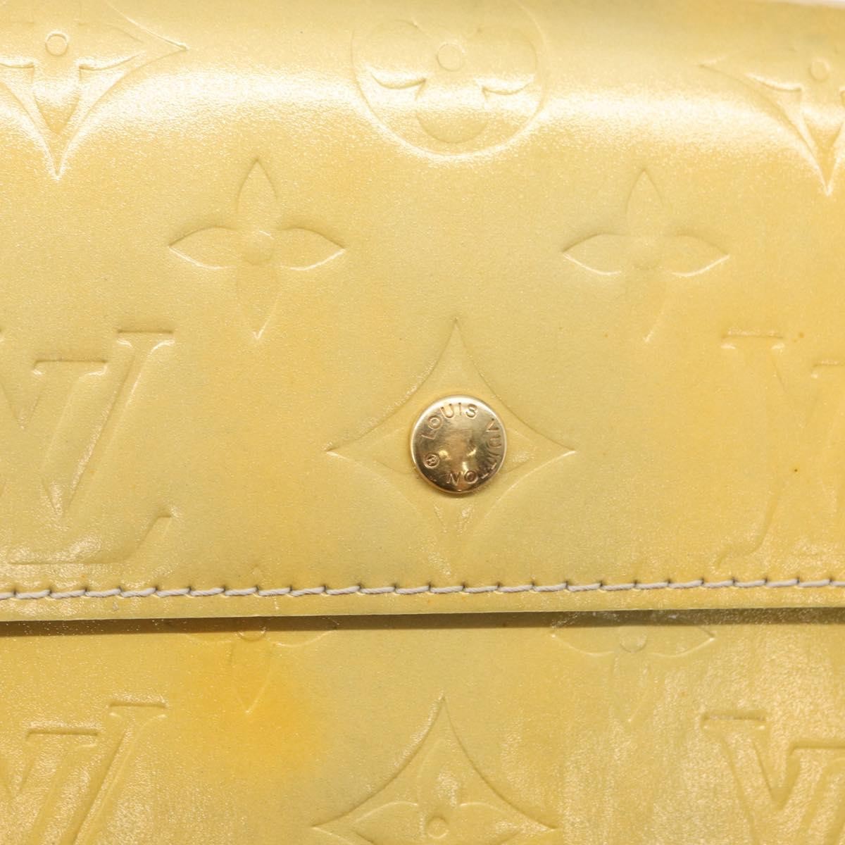 Louis Vuitton Mott Handbag Monogram Vernis, BEIGE, PATENT_LEATHER, Clutche & pouche