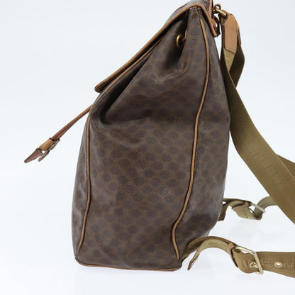 Celine Vintage Backpack Macadam Canvas, BROWN, CANVAS, Backpack