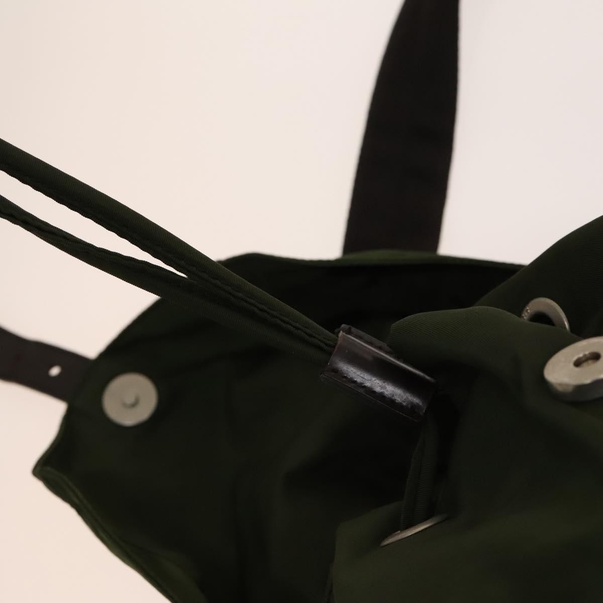 Prada Vela Double Front Pocket Backpack Tessuto with Saffiano Leather, KHAKI, NYLON, Backpack