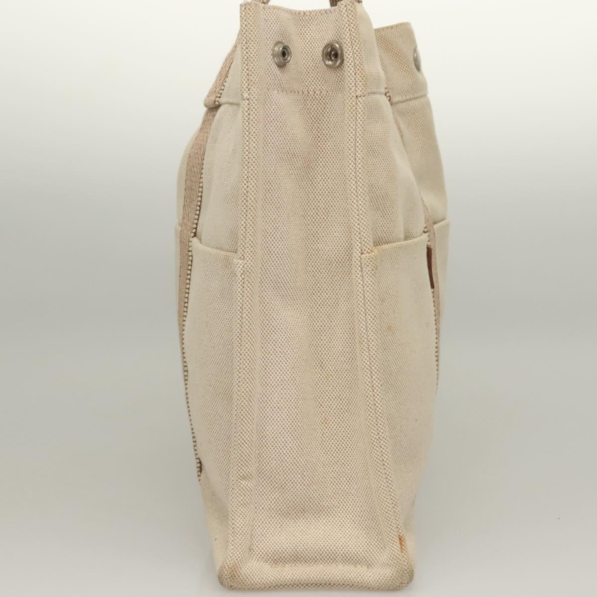Hermes Fourre Tout Tote Toile, BEIGE, CANVAS, Tote bag