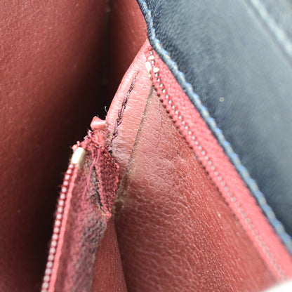 Chanel Vintage Chain Flap Bag Quilted Leather, NAVY, LEATHER, Shoulder bag