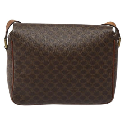Celine Vintage Macadam Shoulder Bag Canvas, BROWN, CANVAS, Shoulder bag