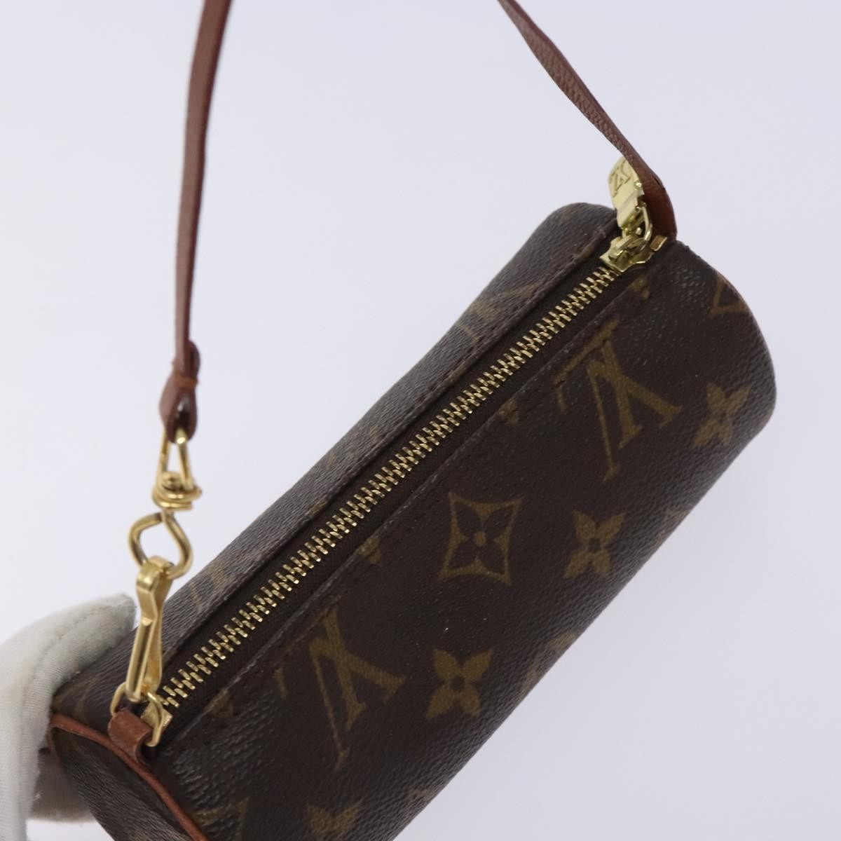 Louis Vuitton Papillon Pochette Monogram Canvas, BROWN, CANVAS, Handbag