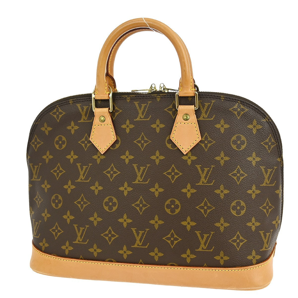 Louis Vuitton Alma Handbag Monogram Canvas, BROWN, CANVAS, Handbag