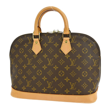 Louis Vuitton Alma Handbag Monogram Canvas, BROWN, CANVAS, Handbag