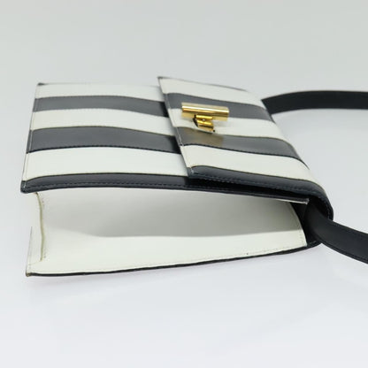Celine Shoulder Bag Leather, WHITE, LEATHER, Shoulder bag