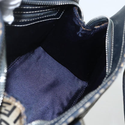 Fendi Vintage Satchel Zucchino Canvas, NAVY, CANVAS, Handbag