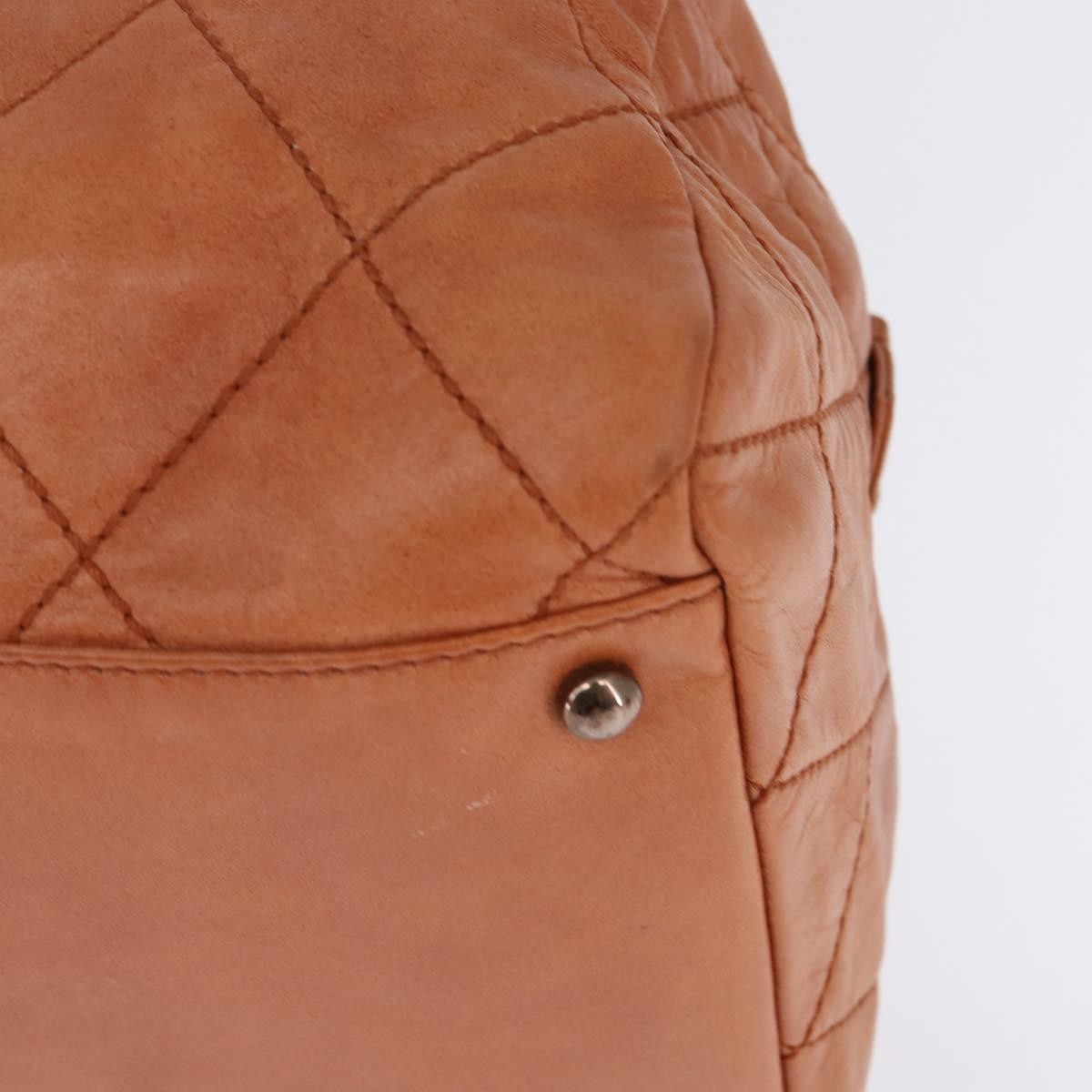 Chanel Cloudy Bundle Bowler Bag Quilted Lambskin, BROWN, LEATHER, Handbag