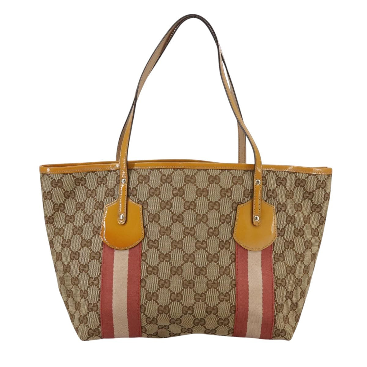Gucci Sherry Line Tote Canvas, BEIGE, CANVAS, Tote bag