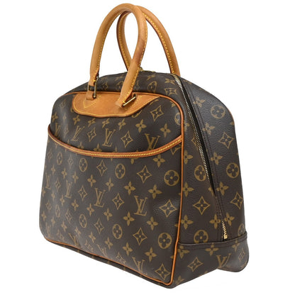 Louis Vuitton Deauville Handbag Monogram Canvas, BROWN, CANVAS, Handbag