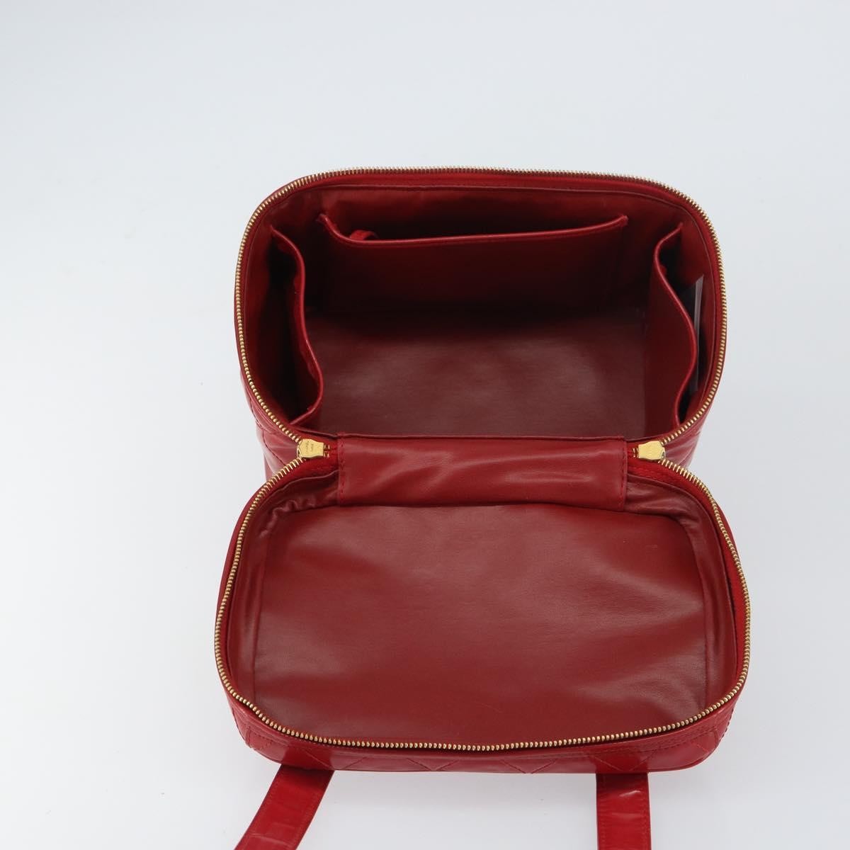 Chanel Vintage Vanity Case Patent, RED, PATENT_LEATHER, Handbag