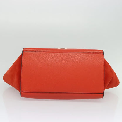 Celine Trapeze Bag Leather with Suede, RED, LEATHER, Handbag