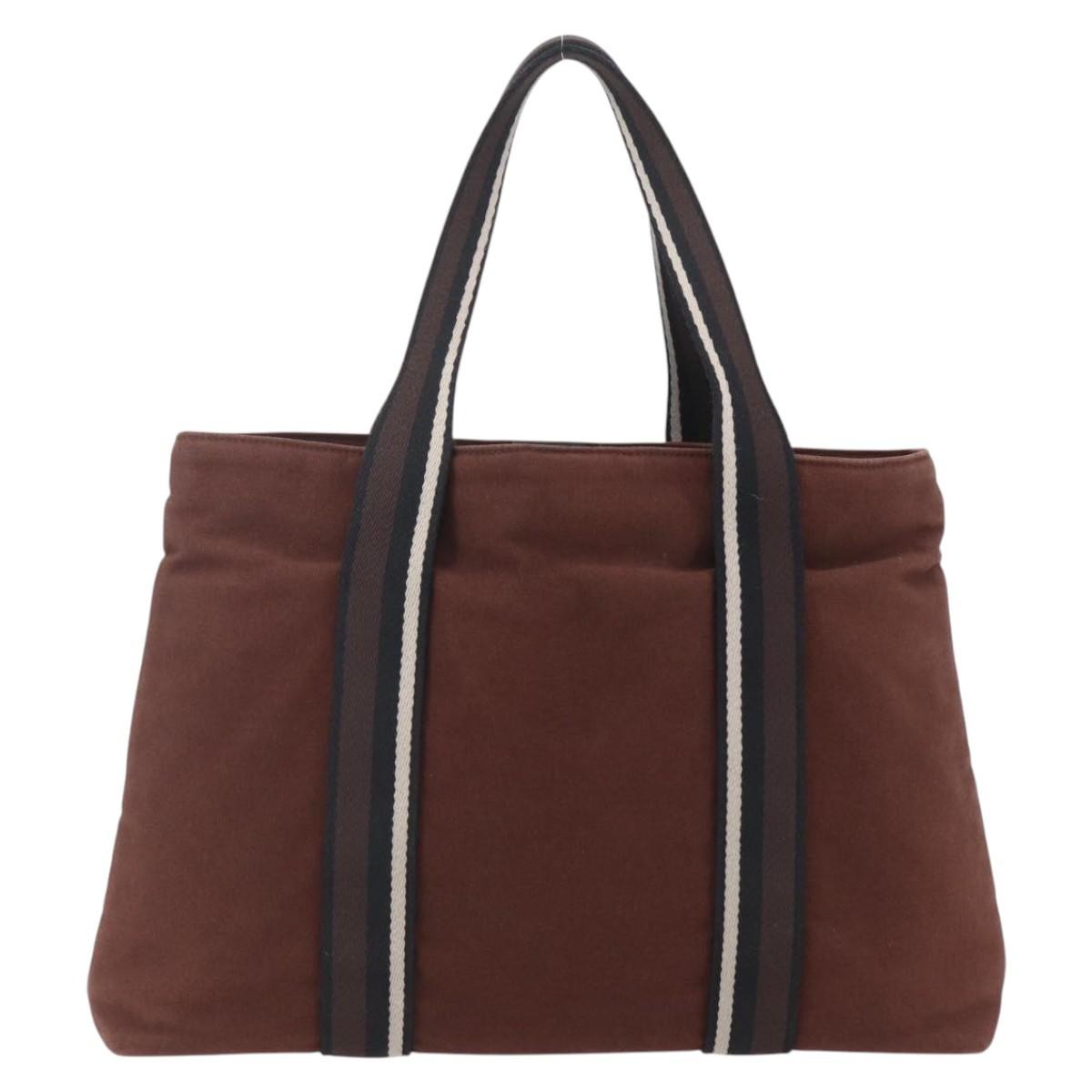 Hermes Troca Horizontal Tote Canvas, BROWN, CANVAS, Tote bag