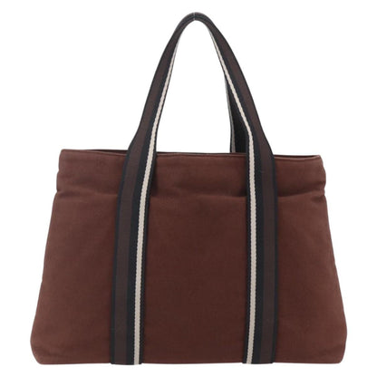 Hermes Troca Horizontal Tote Canvas, BROWN, CANVAS, Tote bag