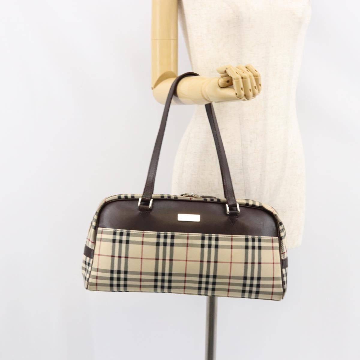 Burberry Nova Check Tote Canvas and Leather, BEIGE, NYLON, Tote bag