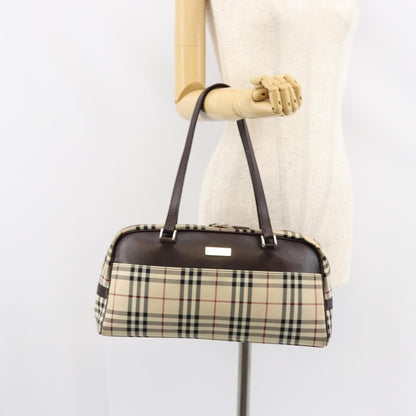Burberry Nova Check Tote Canvas and Leather, BEIGE, NYLON, Tote bag