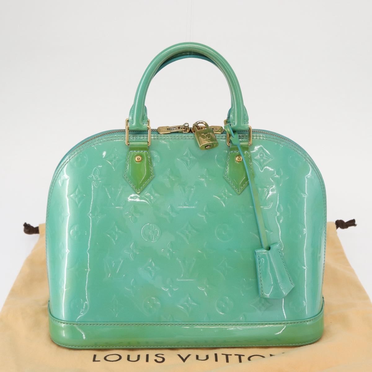 Louis Vuitton Alma Handbag Patent Leather, BLUE, PATENT_LEATHER, Handbag
