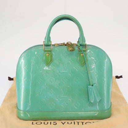 Louis Vuitton Alma Handbag Patent Leather, BLUE, PATENT_LEATHER, Handbag