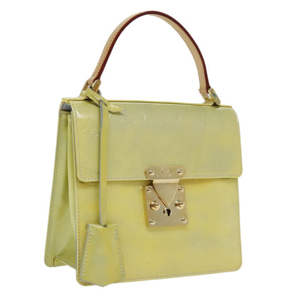 Louis Vuitton Spring Street NM Handbag Monogram Vernis with Monogram Canvas, BEIGE, PATENT_LEATHER, Handbag