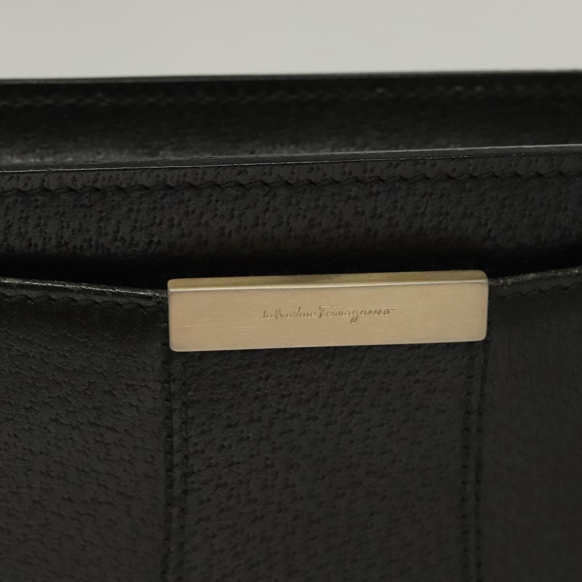 Salvatore Ferragamo Vintage clutch Bag Leather, BLACK, LEATHER, Clutche & pouche