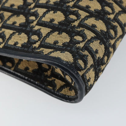 Christian Dior Vintage Trotter Shoulder Bag Canvas, NAVY, CANVAS, Shoulder bag