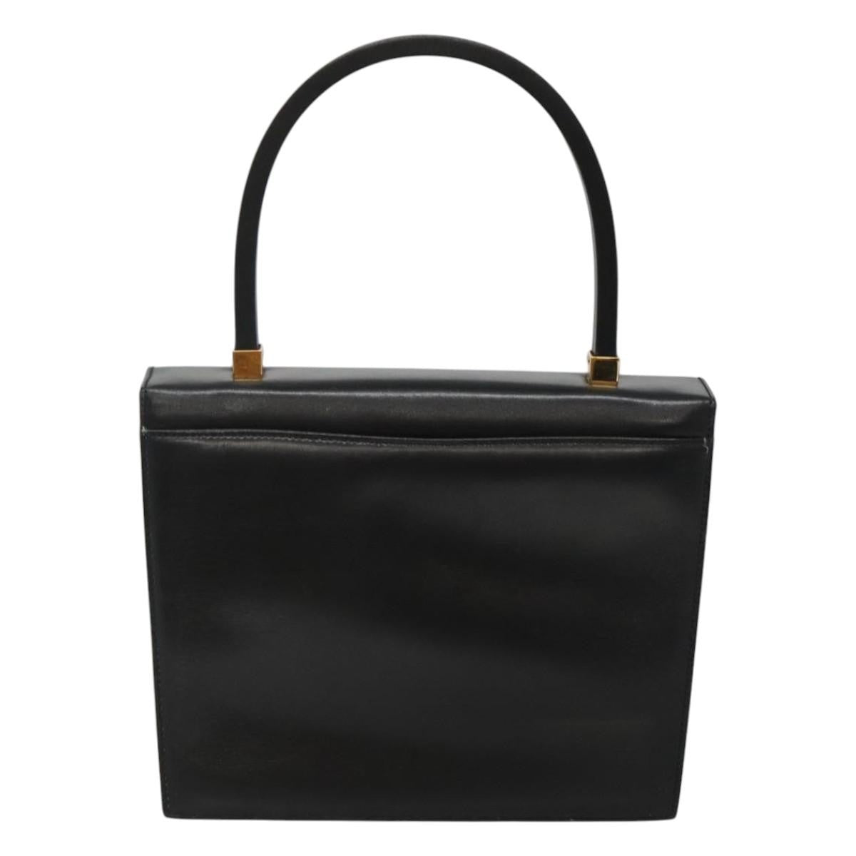 Gucci Vintage Handbag Leather, BLACK, LEATHER, Handbag