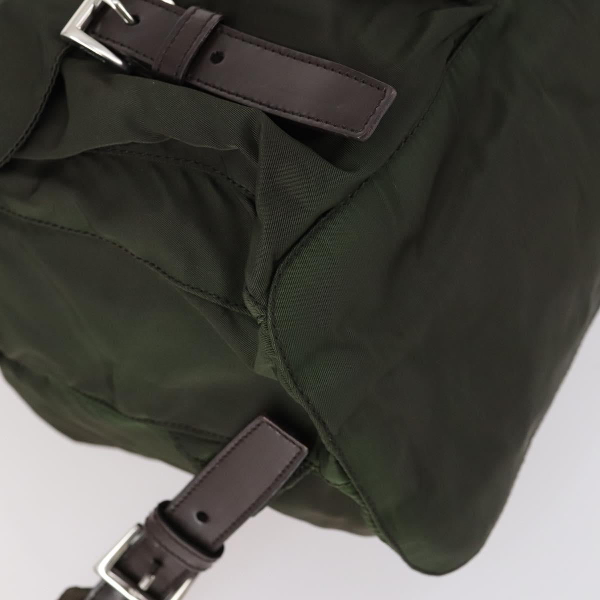 Prada Corsaire Backpack Embroidered Quilted Denim, KHAKI, NYLON, Backpack