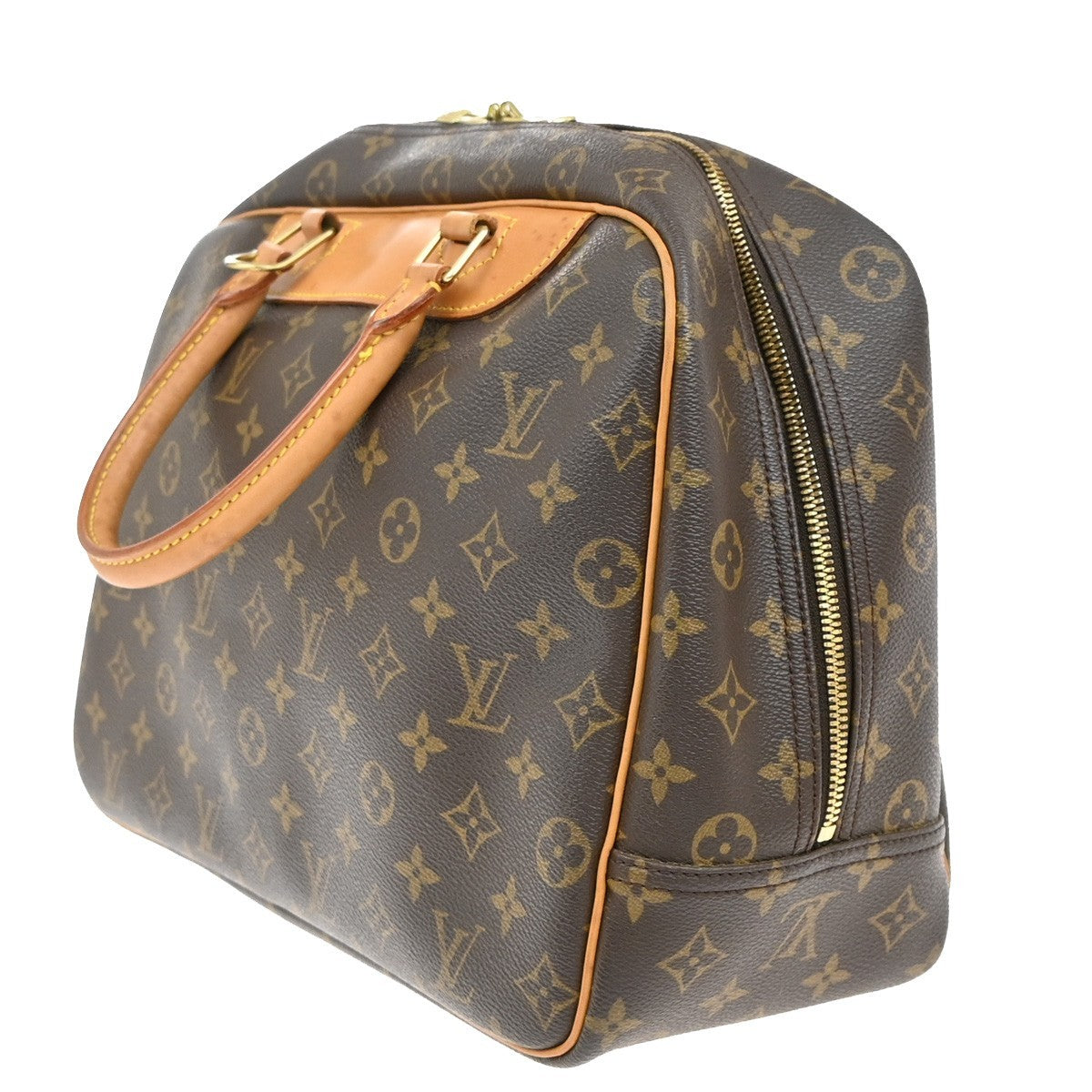Louis Vuitton Deauville Handbag Monogram Canvas, BROWN, CANVAS, Handbag