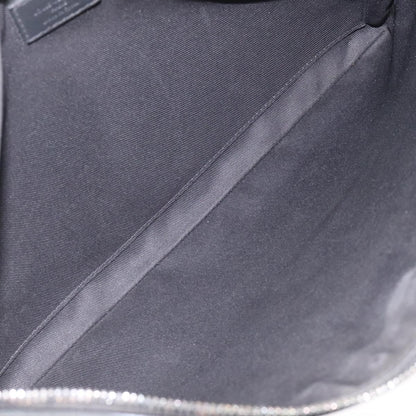 Louis Vuitton Discovery Pochette Monogram Shadow Leather, BLACK, LEATHER, Clutche & pouche