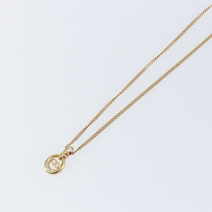 Christian Dior CD Pendant Necklace Metal, GOLD, METAL, Necklace