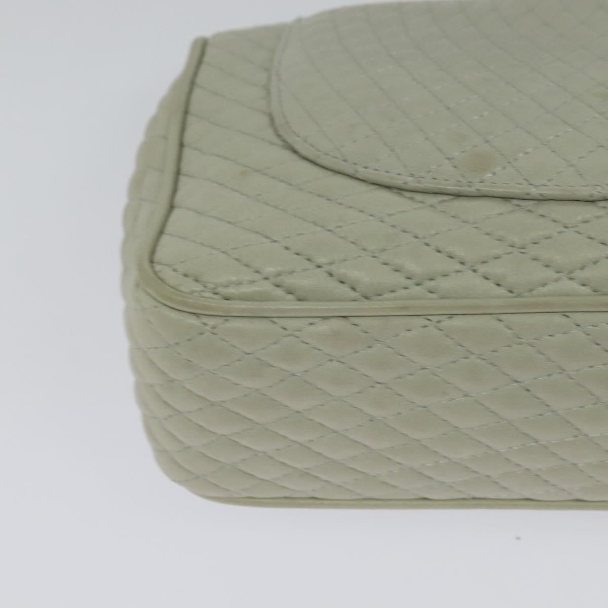 Bally Vintage Chain Shoulder Bag Quilted Leather, BEIGE, LEATHER, Shoulder bag