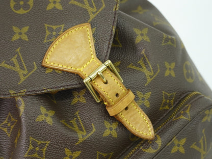 Louis Vuitton Vintage Montsouris Backpack Monogram Canvas, BROWN, CANVAS, Backpack