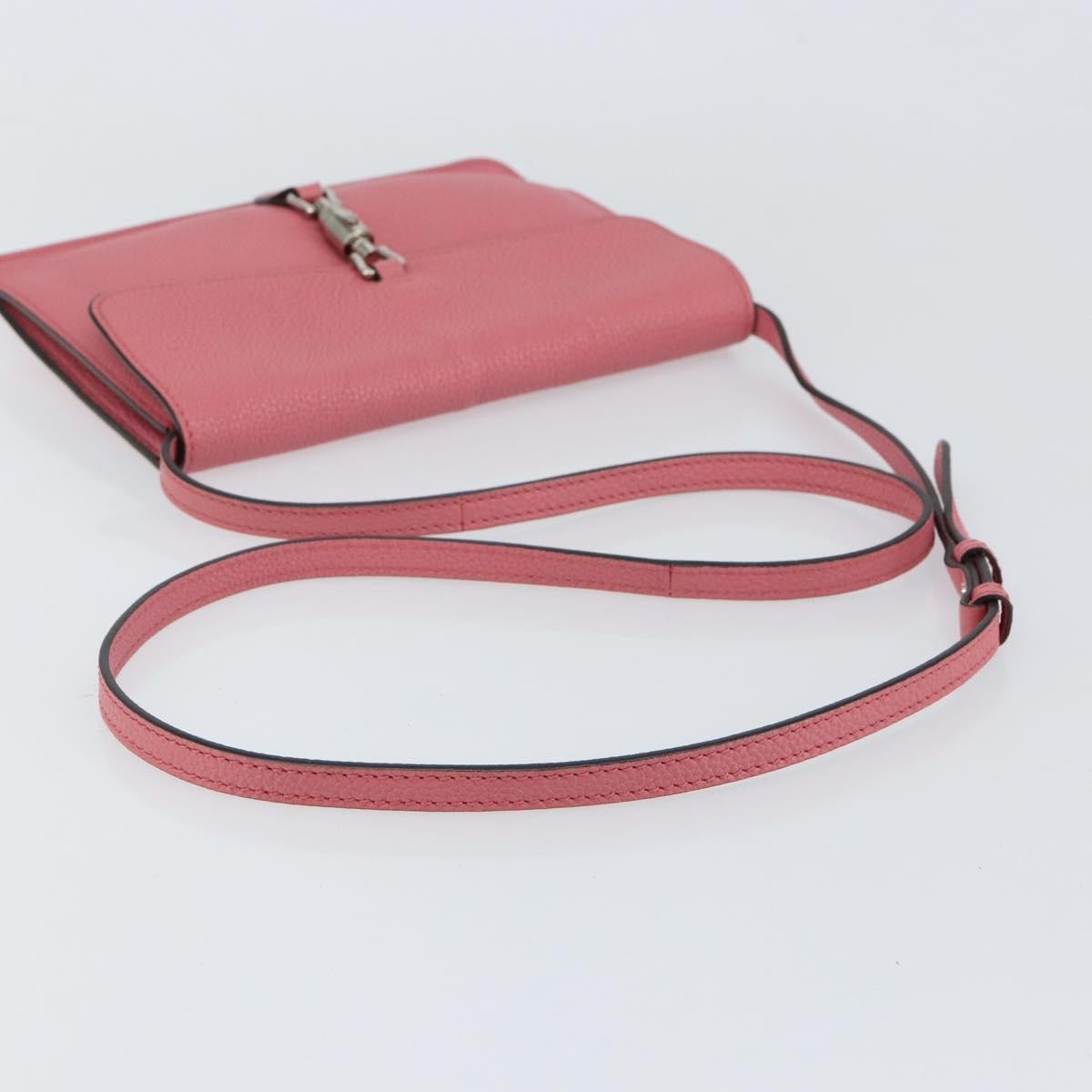 Gucci Jackie Soft Flap Shoulder Bag Leather, PINK, LEATHER, Shoulder bag