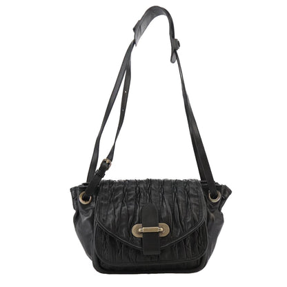 Bally Vintage Shoulder Bag Leather, BLACK, LEATHER, Shoulder bag