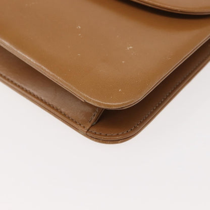 Christian Dior Vintage CD Chain Flap Shoulder Bag Leather, BEIGE, LEATHER, Shoulder bag