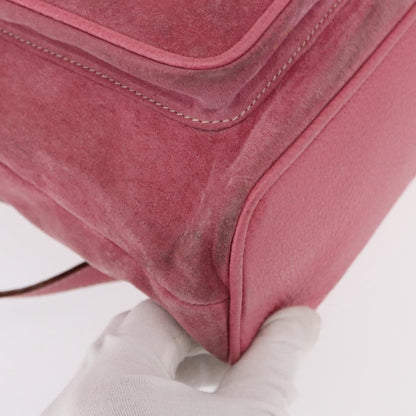 Gucci Vintage Bamboo Backpack Suede, PINK, SUEDE, Backpack