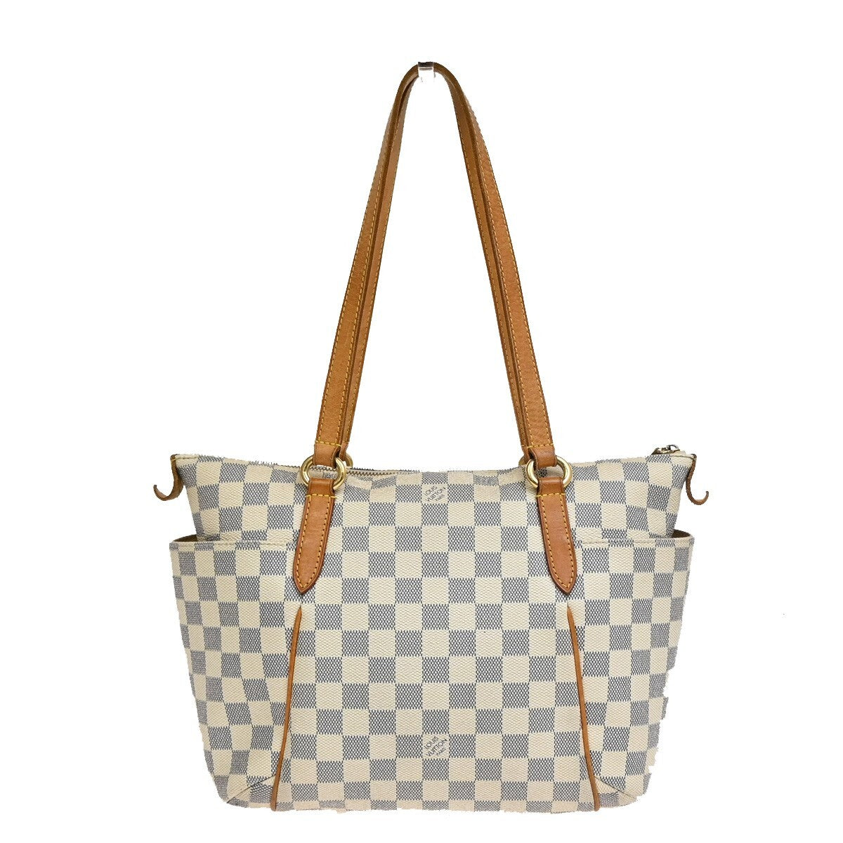 Louis Vuitton Totally Handbag Damier, WHITE, CANVAS, Shoulder bag