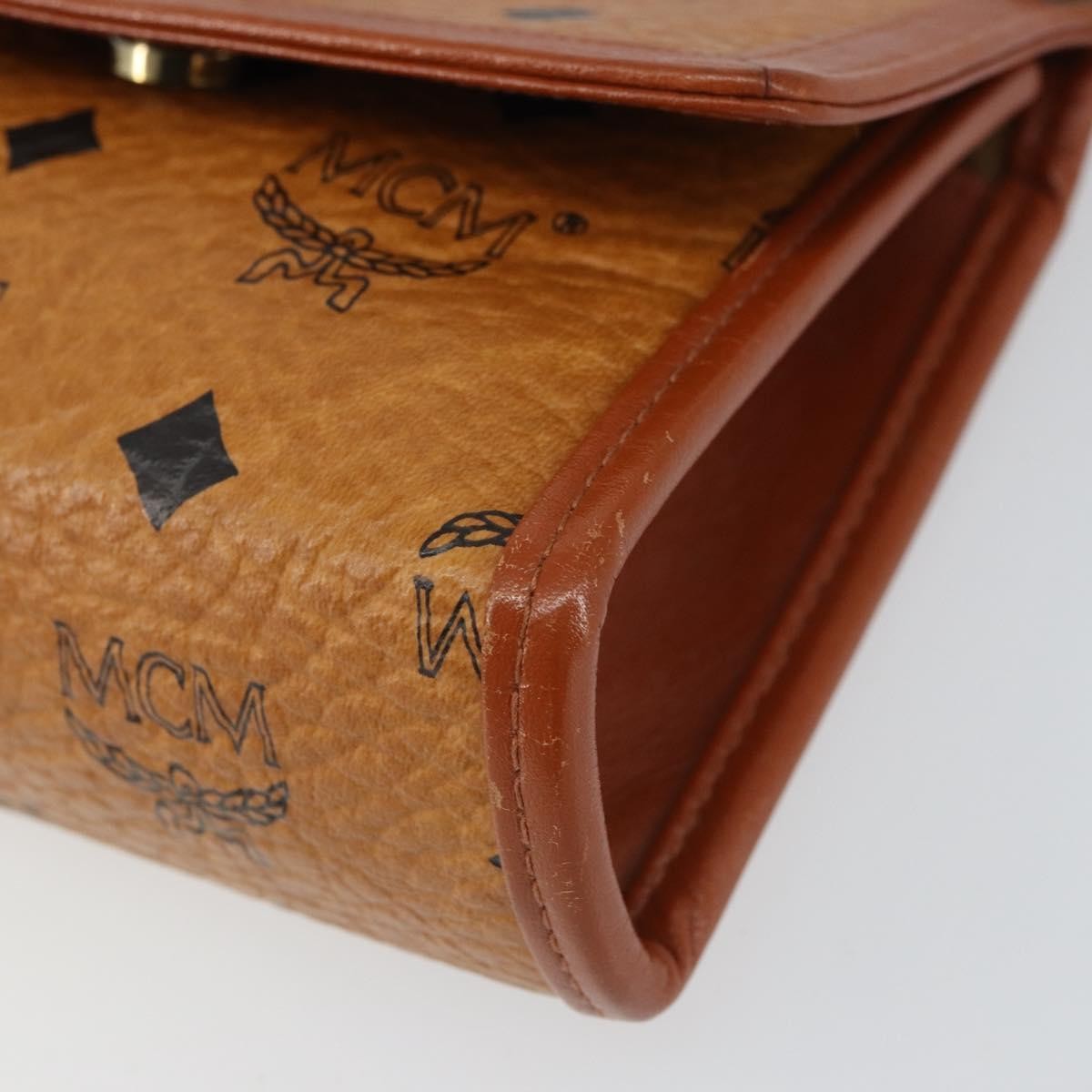 MCM Visetos Shoulder bag Canvas and Leather, BROWN, CANVAS, Shoulder bag