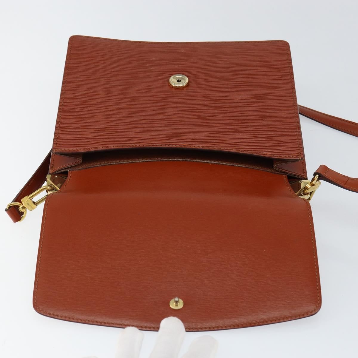 Louis Vuitton Grenelle Shoulder Bag Epi Leather, BROWN, LEATHER, Shoulder bag